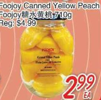 Foody Mart Foojoy canned yellow peach offer