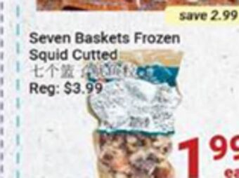 Oceans Fresh Food Market Seven baskets frozen squid cutted offer