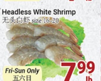 Oceans Fresh Food Market Headless white shrimp offer