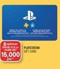 Shoppers Drug Mart PLAYSTATION GIFT CARD offer