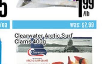 Nations Fresh Foods Clearwater, arctic surf clams offer