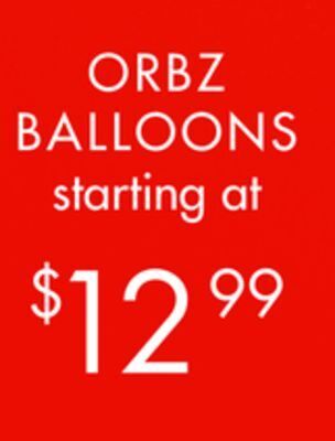 Party Expert Orbz balloons offer