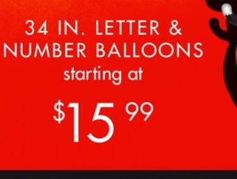 Party Expert 34 in. letter & number balloons offer