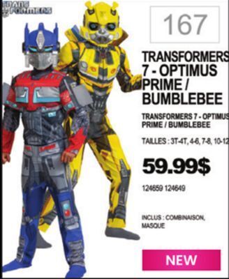 Party Expert Transformer 7- optimus prime/ bumblebee offer