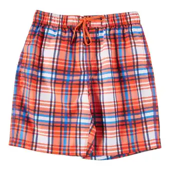 Giant Tiger Acx active men's printed swim trunks, red plaid offer