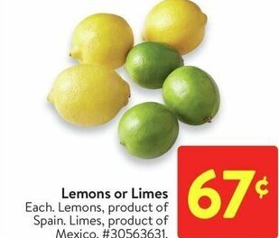 Walmart Lemons or Limes offer