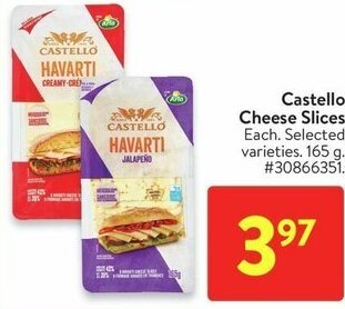Walmart Castello Cheese Slices 165 g. offer