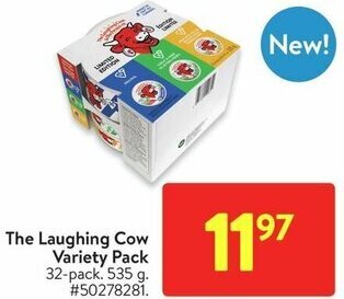 Walmart The Laughing Cow Variety Pack 32-pack. 535 g. offer