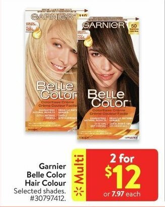 Walmart Garnier Belle Color Hair Colour offer