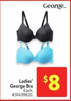 Walmart Ladies' George Bra offer