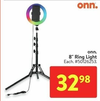 Walmart onn. 8" Ring Light offer