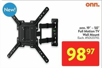 Walmart onn 19" - 50" Full Motion TV Wall Mount offer