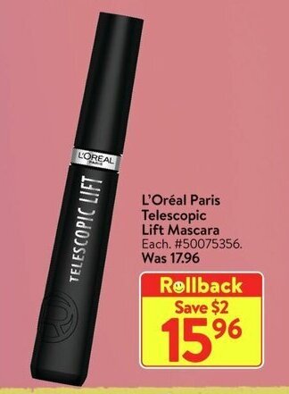 Walmart L'Oréal Paris Telescopic Lift Mascara offer