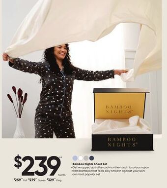 Sleep Country Bamboo nights sheet set offer