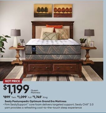 Sleep Country Sealy posturepedic optimum grand era mattress offer