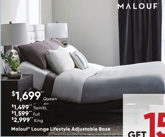 Sleep Country Malouf lounge lifestyle adjustable base offer
