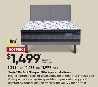 Sleep Country Serta perfect sleeper elite wynter mattress offer