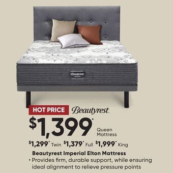 Sleep Country Beautyrest imperial elton mattress offer