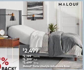 Sleep Country Malouf forte lifestyle adjustable base offer