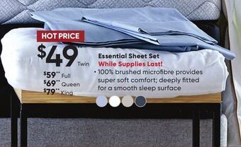 Sleep Country Essential sheet set offer