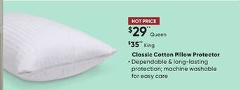 Sleep Country Classic cotton pillow protector offer