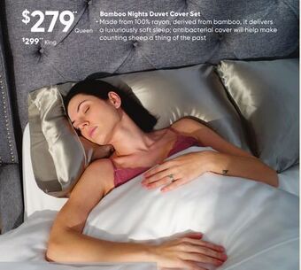 Sleep Country Bamboo nights duvet cover set offer