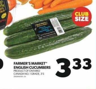 Real Canadian Superstore FARMER'S MARKET ENGLISH CUCUMBERS offer