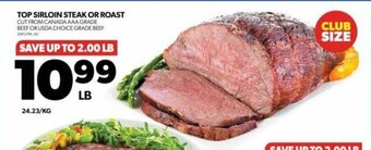 Real Canadian Superstore TOP SIRLOIN STEAK OR ROAST offer
