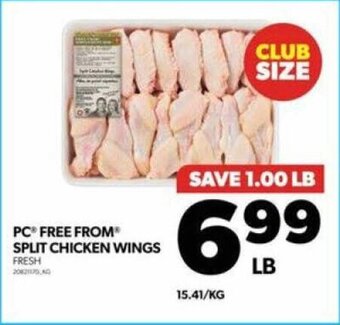 Real Canadian Superstore PC FREE FROM SPLIT CHICKEN WINGS offer