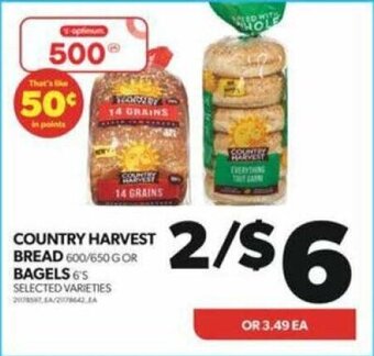 Real Canadian Superstore COUNTRY HARVEST BREAD OR BAGELS offer