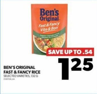 Real Canadian Superstore BEN'S ORIGINAL FAST & FANCY RICE 132 G offer