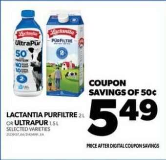 Real Canadian Superstore LACTANTIA PURFILTRE 2L OR ULTRAPUR 1.5L offer