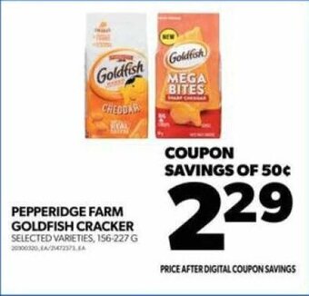 Real Canadian Superstore PEPPERIDGE FARM GOLDFISH CRACKER 156 - 227 G offer