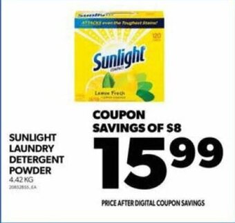 Real Canadian Superstore SUNLIGHT LAUNDRY DETERGENT POWDER offer
