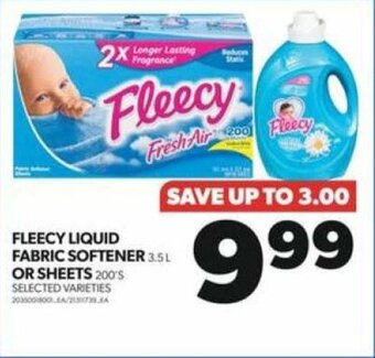 Real Canadian Superstore FLEECY LIQUID FABRIC SOFTENER OR SHEETS offer