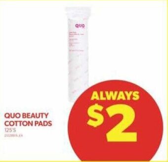 Real Canadian Superstore QUO BEAUTY COTTON PADS offer