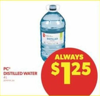 Real Canadian Superstore PC DISTILLED WATER offer