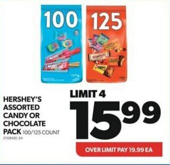 Real Canadian Superstore HERSHEY'S ASSORTED CANDY OR CHOCOLATE PACK offer