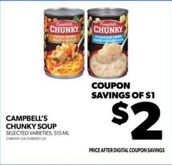 Real Canadian Superstore CAMPBELL'S CHUNKY SOUP 515 ML offer