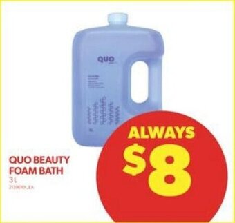 Real Canadian Superstore QUO BEAUTY FOAM BATH 3L offer
