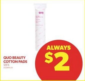 Real Canadian Superstore QUO BEAUTY COTTON PADS offer