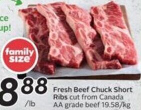 Sobeys Fresh Beef Chuck Short Ribs offer