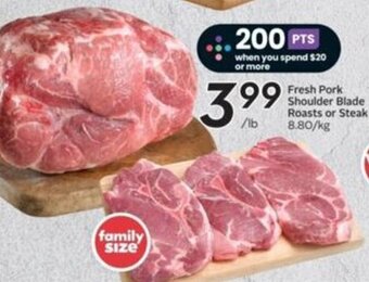 Sobeys Fresh Pork Shoulder Blade Roasts or Steak offer