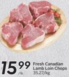 Sobeys Fresh Canadian Lamb Loin Chops offer