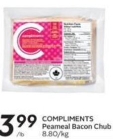 Sobeys COMPLIMENTS Peameal Bacon Chub offer