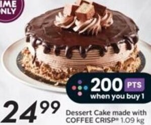 Sobeys Dessert Cake made with COFFEE CRISP offer