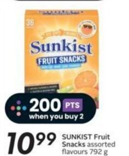 Sobeys SUNKIST Fruit Snacks assorted flavours 792 g offer
