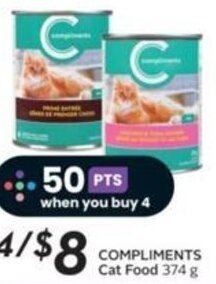 Sobeys COMPLIMENTS Cat Food 374 g offer
