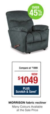 La Z Boy Morrison fabric recliner offer