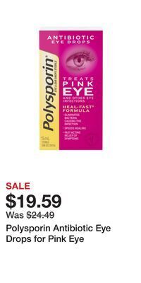 Well Polysporin antibiotic eye drops for pink eye offer
